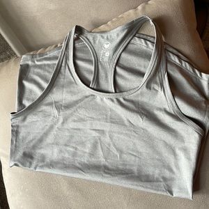 alpha forward gray racerback tank size medium